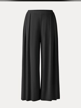 NWT OGL Sandwashed Mid Rise Pleated Wide Leg Palazzo Pants with Pockets